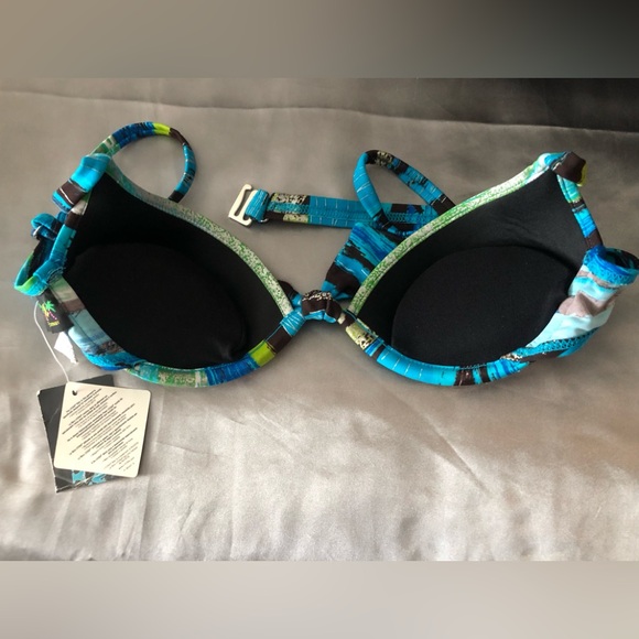 Blue Silver Bikini Set with Black,Turquoise , Green Colours NEW - Picture 8 of 11